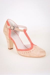 chaussures vintage rose
