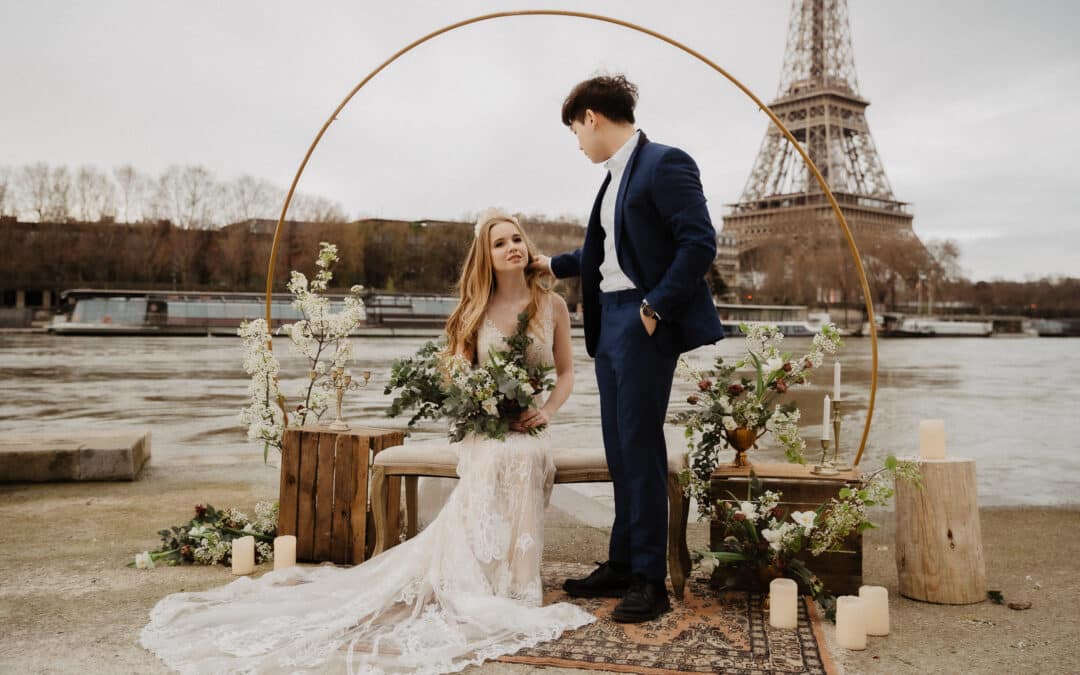 Une décoration de mariage chic et élégante à Paris