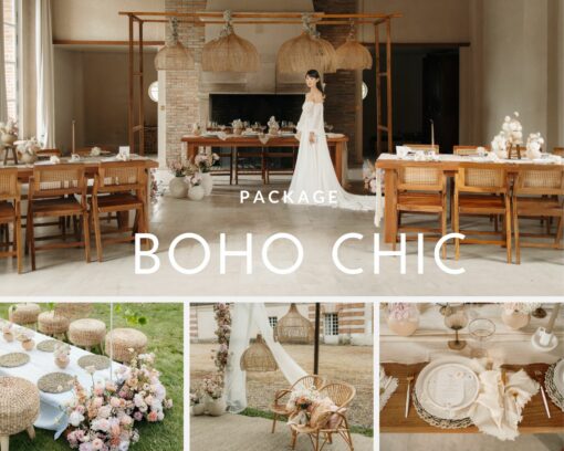 location de mobilier et décor mariage sur paris -mariage bohème chic