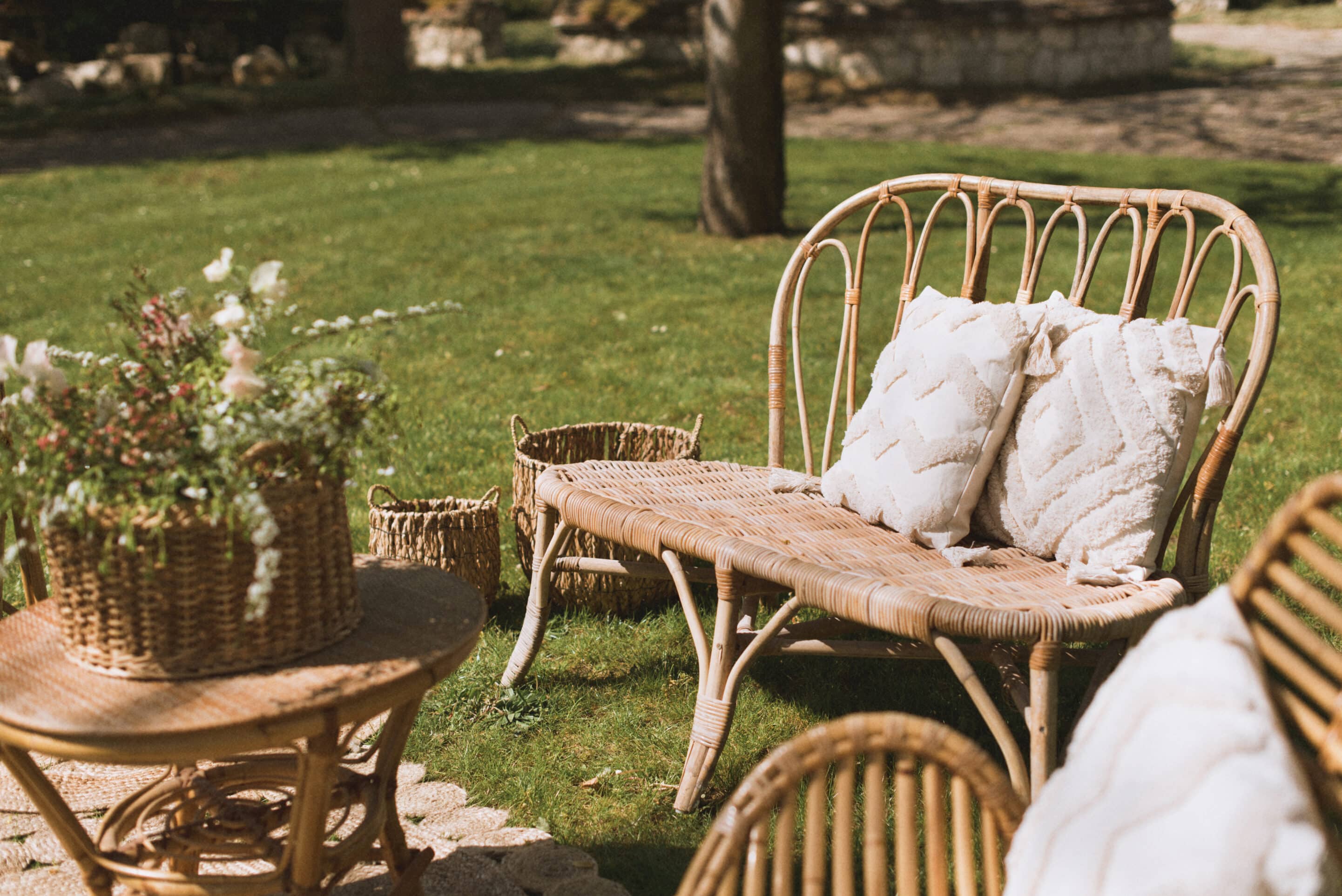 location de salons en osier à paris et en ile de France