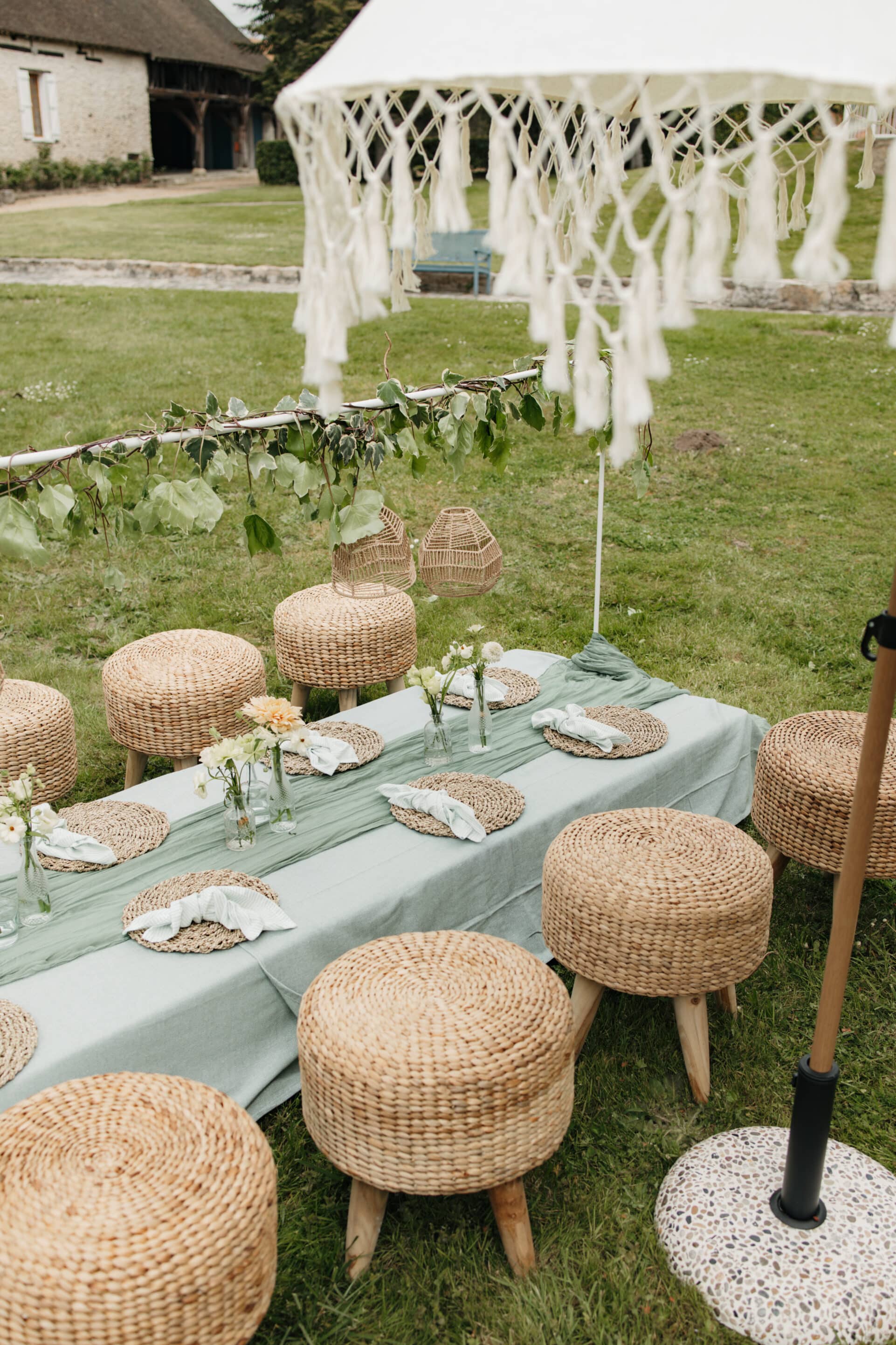 salons de jardin pour cocktail mariage à louer