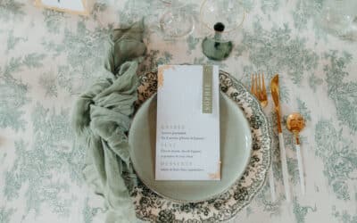 Un mariage chic et champêtre vert sauge en Ile de France