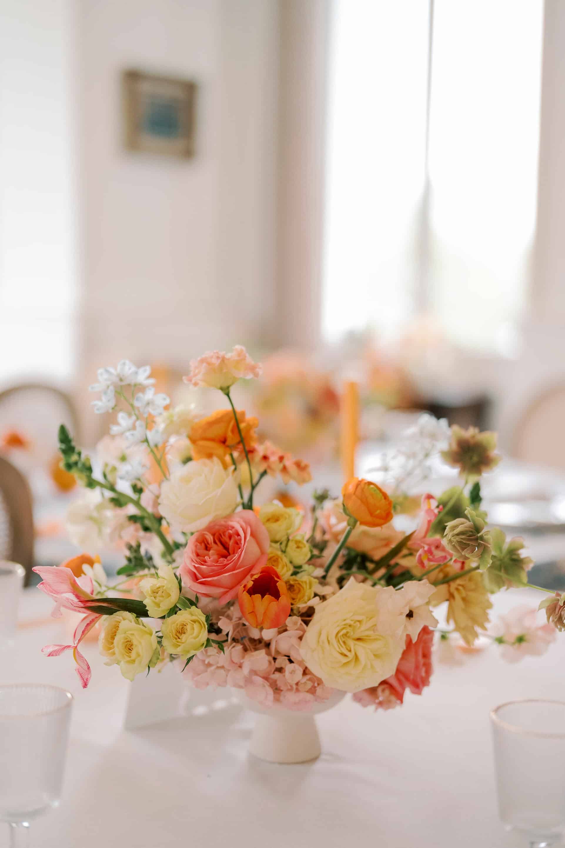 centre de table mariage pastel
