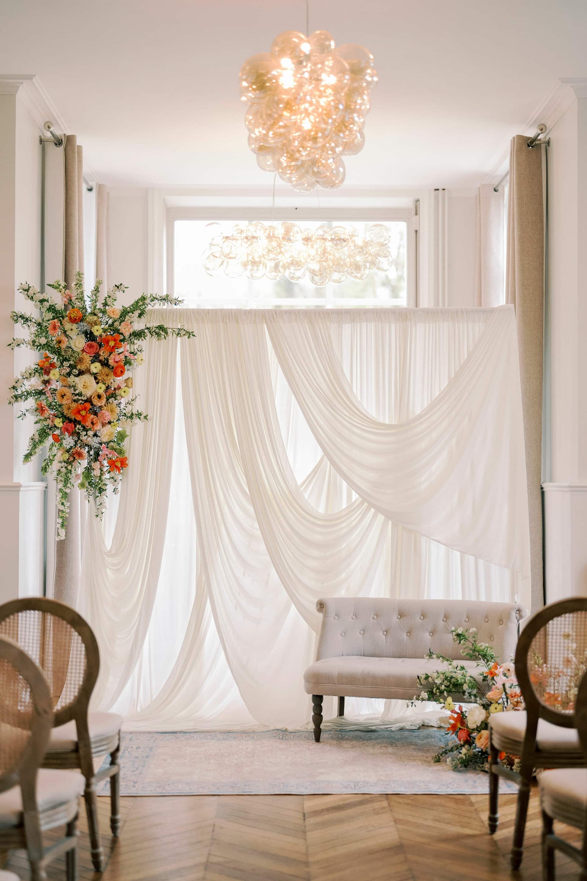 décoration de mariage en drapé à la location