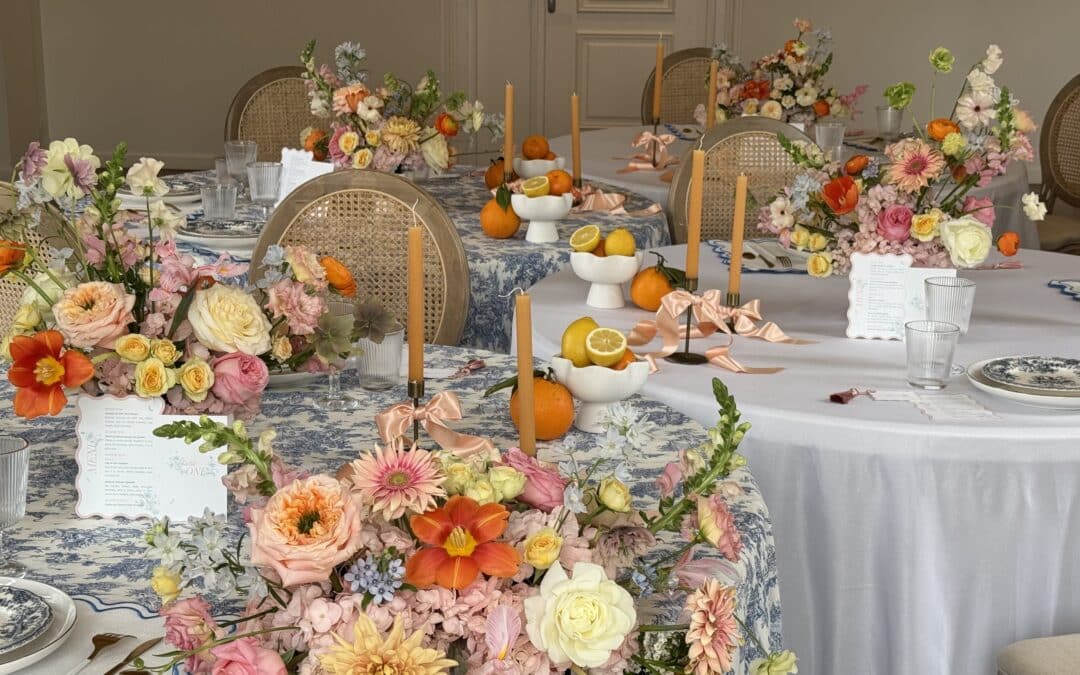 Pastel &amp; Toile de Jouy Wedding: Romantic Decor in Île-de-France